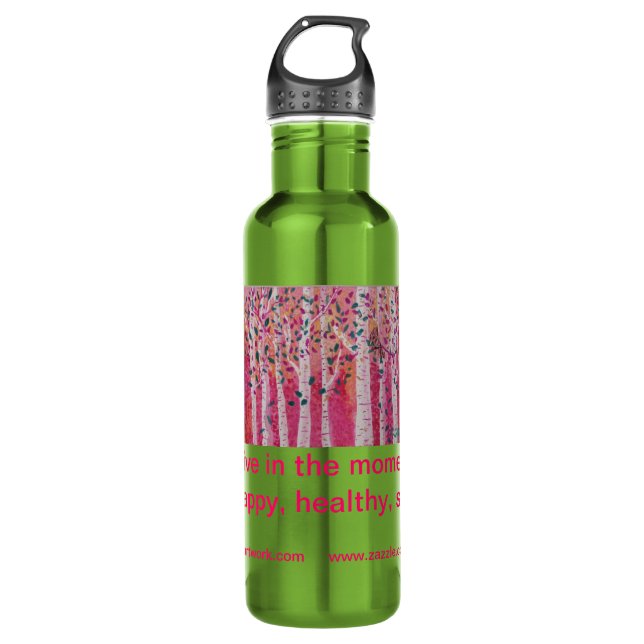 Leben Sie im Moment Trinkflasche (Vorderseite)