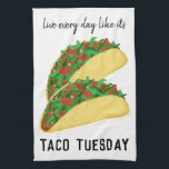 Leben Sie jeden Tag wie es ist TACO TUESDAY White Geschirrtuch<br><div class="desc">Dekorieren Sie Ihre Küche mit diesem lustigen Taco Handtuch. Macht ein tolles Haus-Erwärmung oder Jubiläum Geschenk! Sie können ihn anpassen und auch Text hinzufügen. Karo in meinem Shop für viel mehr Farben und Muster und passende Küchenartikel!</div>
