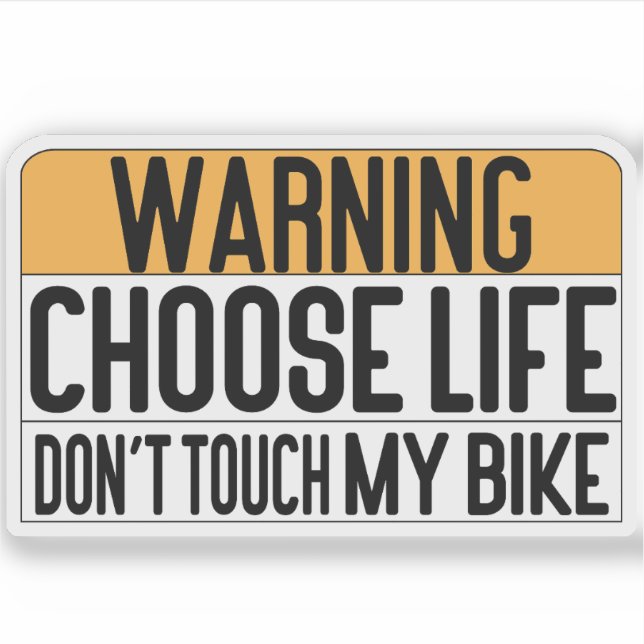 Leben Touch mein Bike nicht Aufkleber (Vorderseite)