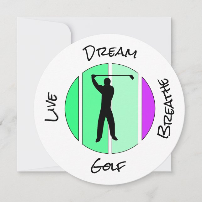 Leben, träumen, Golf atmen (Vorderseite)