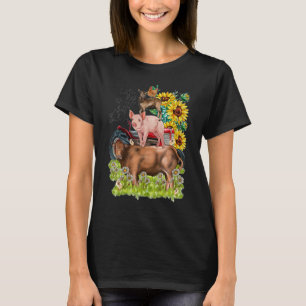 Leben über Balance Tierzucht Kühe Schweineziege Ch T-Shirt