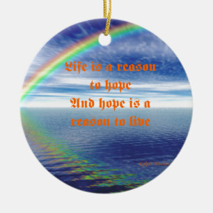 Leben und Hoffnung Keramik Ornament