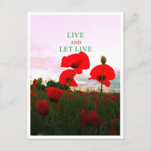 Leben und lass live postkarte