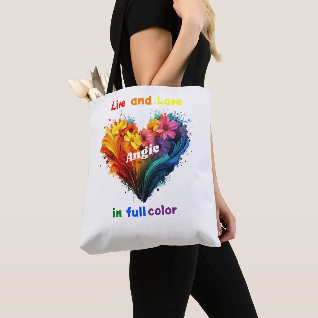 Leben und Liebe in voller Farbe Tasche (Von Nahem)