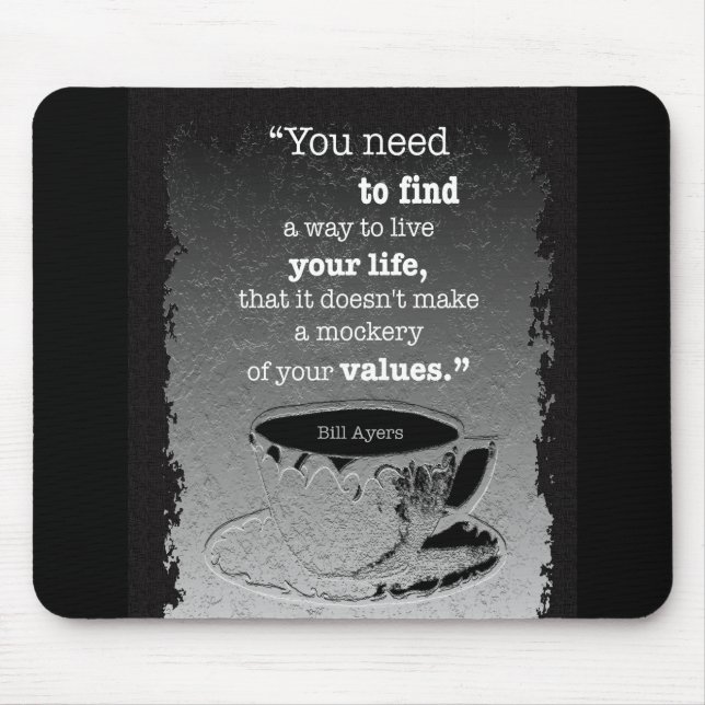 Leben und Werte, Illustriertes Existentialismus-Zi Mousepad (Vorne)