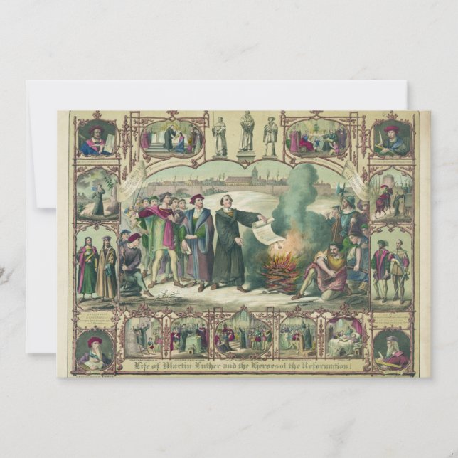 Leben von Martin Luther & Heroes der Reformation Karte (Vorderseite)