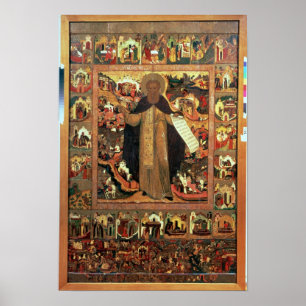 Leben von St. Sergius von Radonesh, 1640s Poster