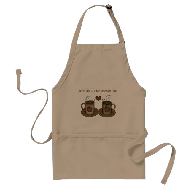 Leben vor dem Kaffee? Schürze (Vorne)