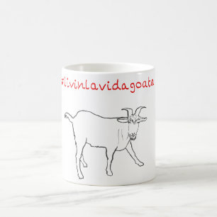 Leben wie eine Ziege Lustige Verrückte Süße Ziegen Kaffeetasse