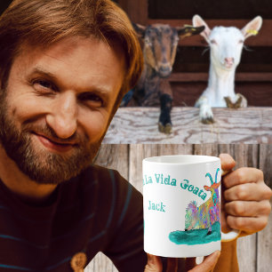 Leben wie eine Ziege Lustiges schreiendes Ziegende Kaffeetasse
