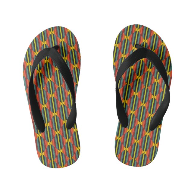 Lebend und Multicolor Kinderbadesandalen (Fußbett)