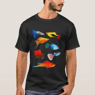 Lebende Bärenfische Fische Schwertfische Guppies P T-Shirt