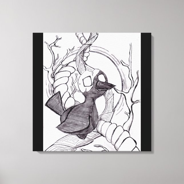 Lebende Baumreihe Leinwanddruck (Vorderseite)