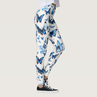 Lebende blaue Schmetterlinge Leggings