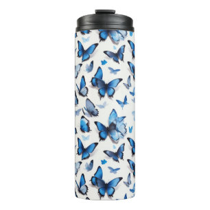 Lebende blaue Schmetterlinge Thermosbecher