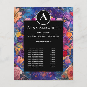 Lebende Blütenblätter   Florales Mandala-Design Flyer