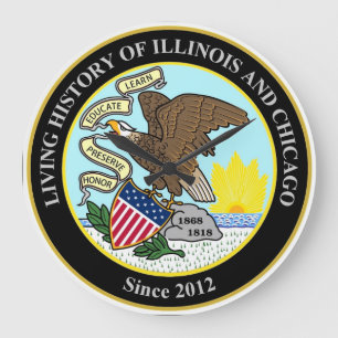 Lebende Geschichte von Illinois- und Große Wanduhr