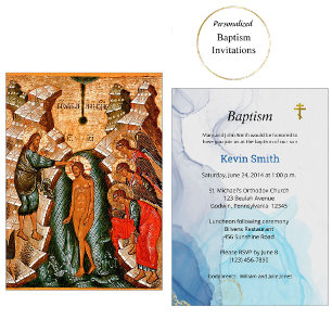 Lebende Gewässer Orthodoxe Christliche Taufe Einladung