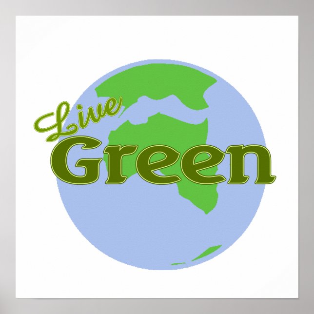 lebende grüne Erde Poster (Vorne)