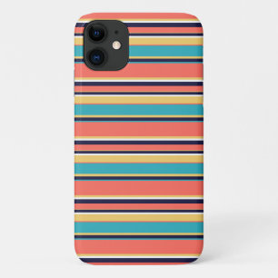 Lebende Korallen, blaue und gelbe Streifen Case-Mate iPhone Hülle