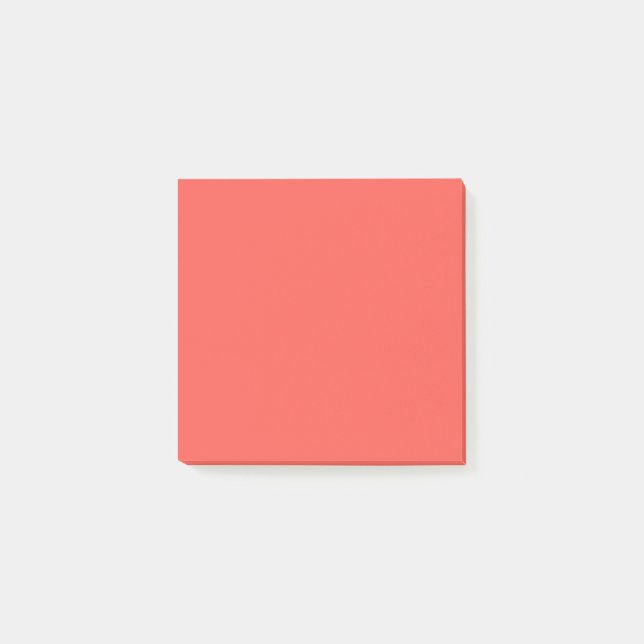 Lebende Korallenfarbe Post-it Klebezettel (Vorderseite)