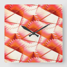 Lebende Korallensägen oder Zickzack, unter der Son Quadratische Wanduhr