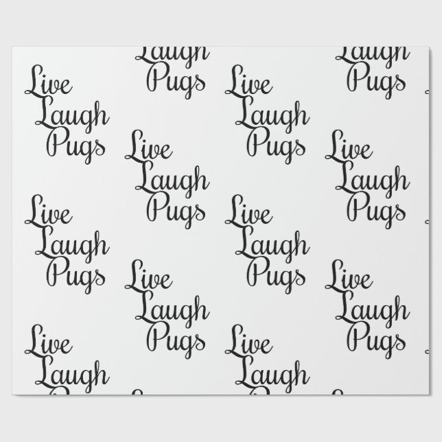Lebende lachende Möpse Geschenkpapier (Flach)