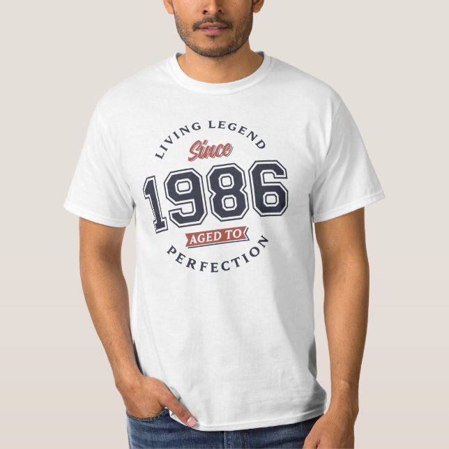 Lebende Legende 1986 Volljährig T-Shirt (Vorderseite)