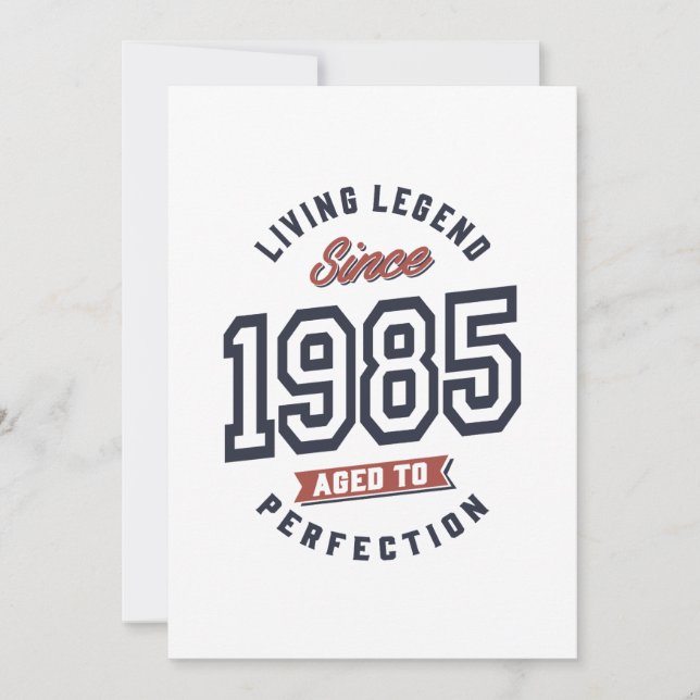 Lebende Legende seit 1985 Geburtstagsgeschenk Einladung (Vorderseite)