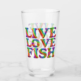 Lebende Liebe Fischfang Glas
