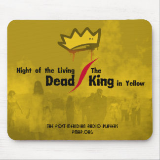 Lebende Tote/König in Gelbmousepad mit Krone Mousepad