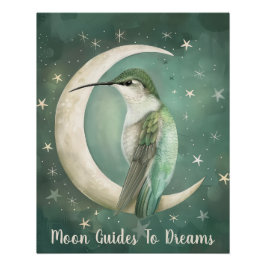 Lebende Vögel auf dem Mond Poster