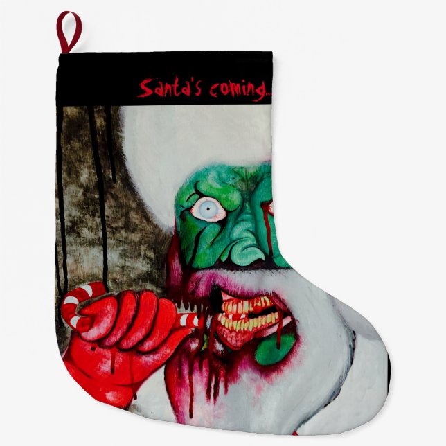 Lebender toter WeihnachtsStrumpf Zombie-Sankt Großer Weihnachtsstrumpf (Vorderseite)