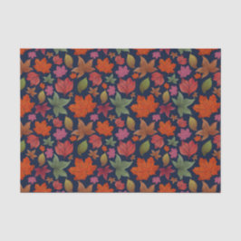 Lebendes Herbstblatt, rot, orange, grün Seidenpapier