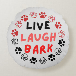Lebendes Lachen BG Rundes Kissen