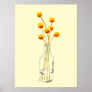 Lebendes Leben in voller Blüte Gelbes NadelFrühlin Poster