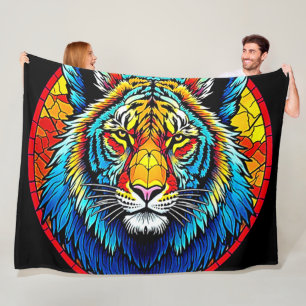 Lebendes Tiger-Hartglas Fleecedecke