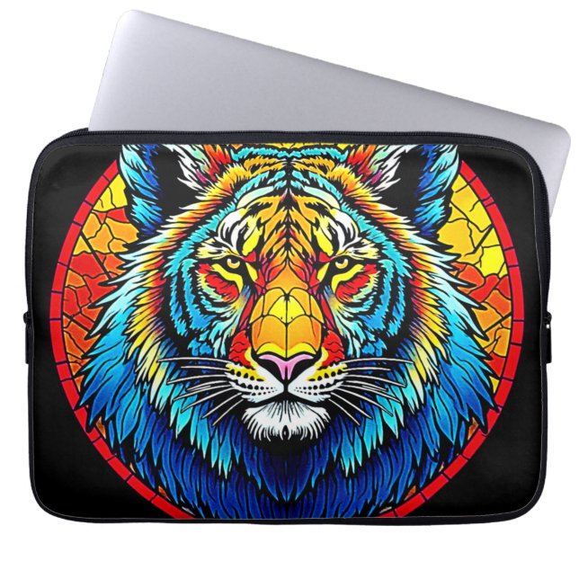 Lebendes Tiger-Hartglas Laptopschutzhülle (Vorderseite)