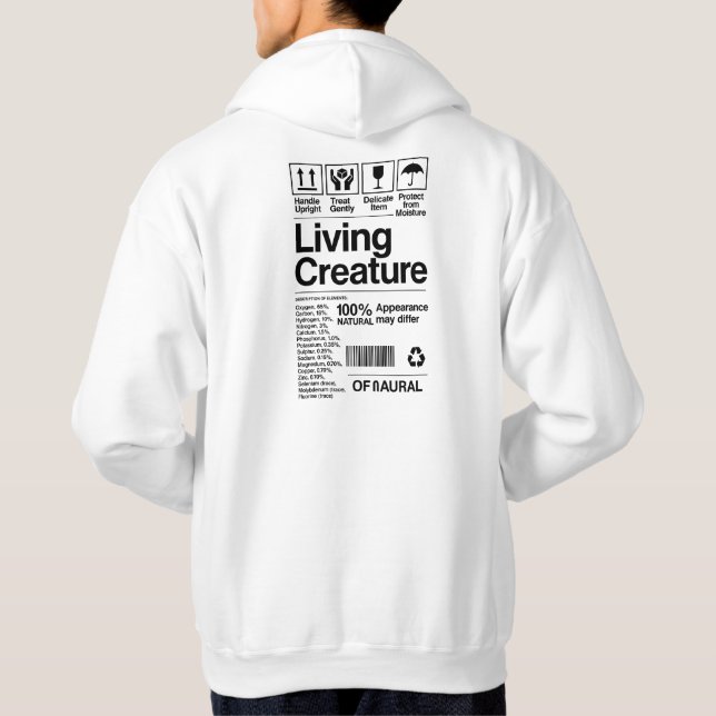 lebendes Wesen Hoodie (Rückseite)