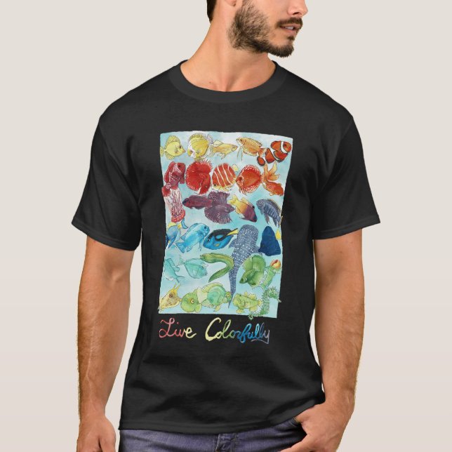 Lebendig bunt T-Shirt (Vorderseite)
