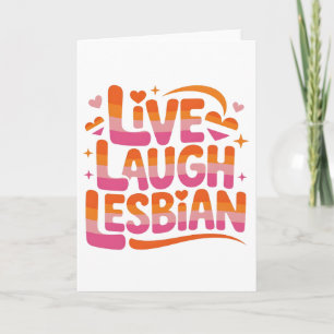 Lebendig Lachende Lesbische Lustige LGBTQ Gemeinsc Karte