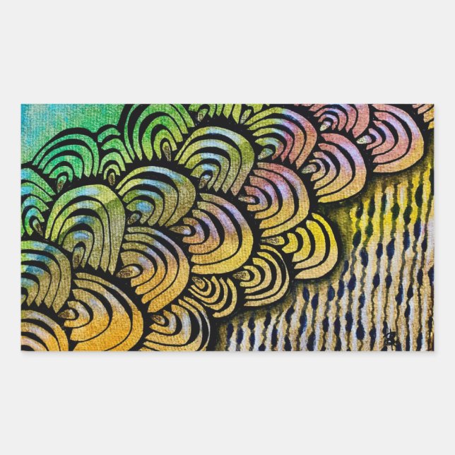 Lebendig Rechteckiger Aufkleber (Vorderseite)