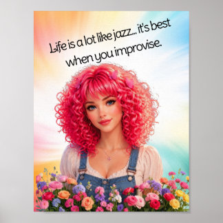 Lebendig wie Jazz Poster