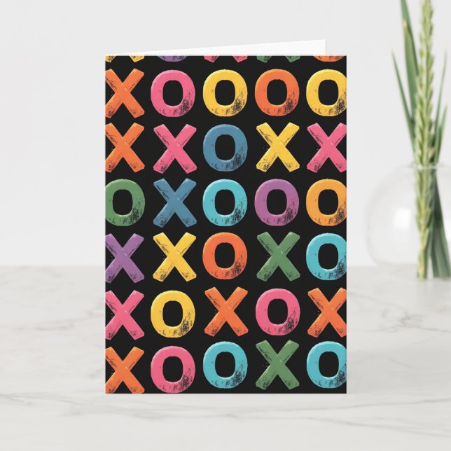 Lebendige Abstract Xo Art Karte (Vorderseite)