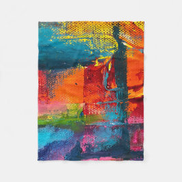 Lebendige abstrakte Acryl-Kunst-Wurfdecke Fleecedecke