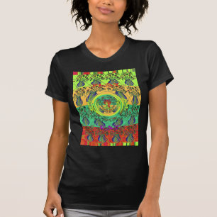 Lebendige abstrakte Blumenkunst T-Shirt