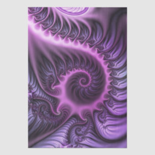 Lebendige abstrakte coole pink lila Fraktal-Kunst- Seidenpapier