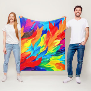 Lebendige abstrakte expressionistische Malerei  Fleecedecke