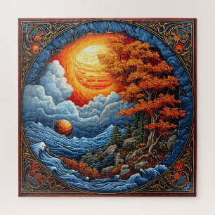 Lebendige abstrakte Fantasie-Landschaft