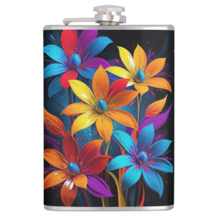 Lebendige abstrakte farbenfrohe Blumenkunst-32908 Flachmann